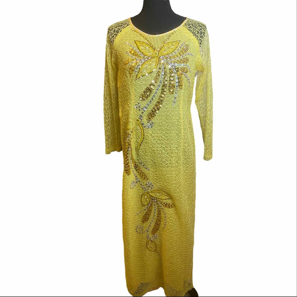 Long mesh sequin tunic blouse